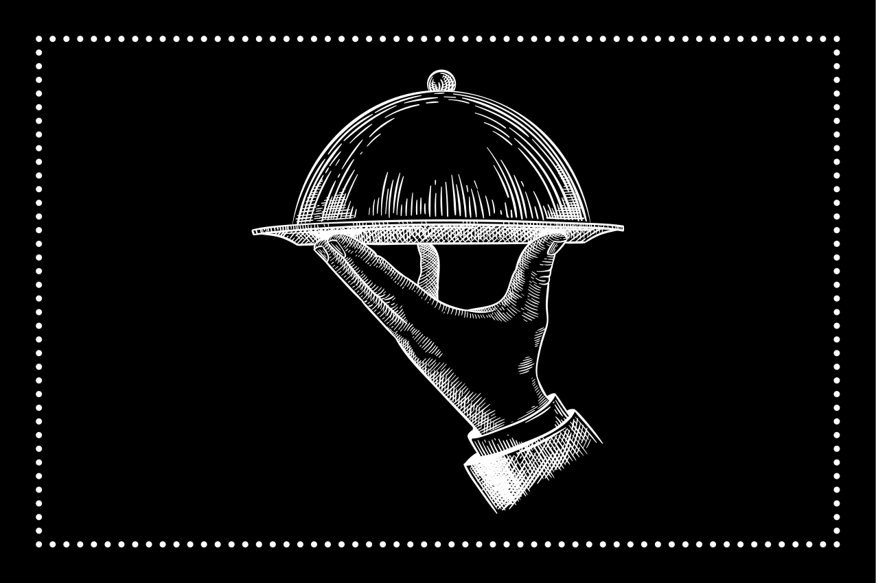 Bell service white rectangular vinyl placemats - TenStickers