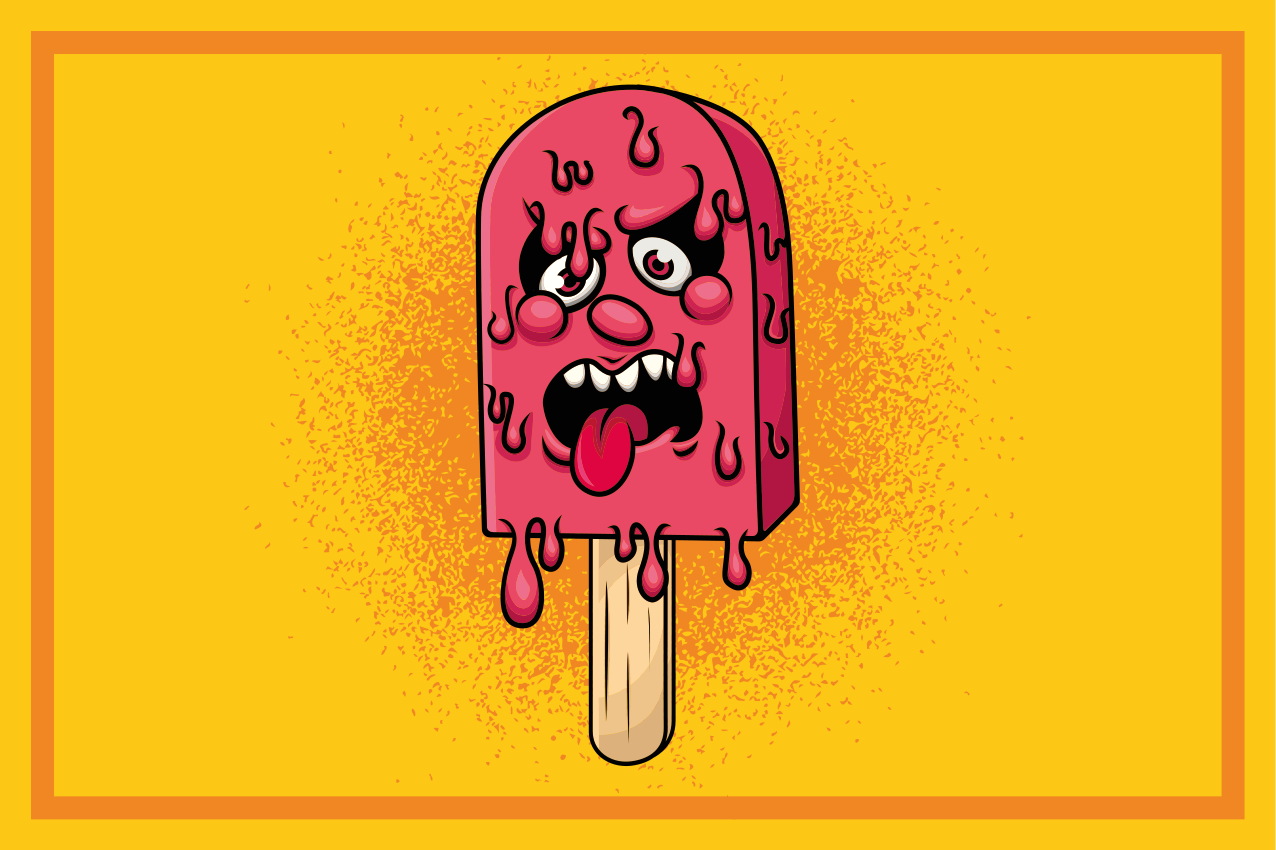 Ice pop drop graffiti cartoon original placemat - TenStickers