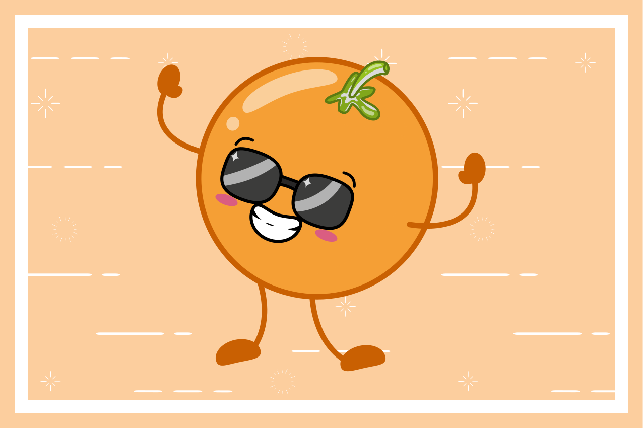 Happy Orange Character children placemat - TenStickers