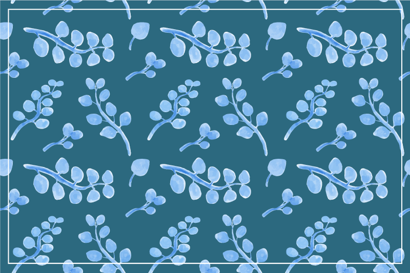 Botanical leaf element placemat - TenStickers