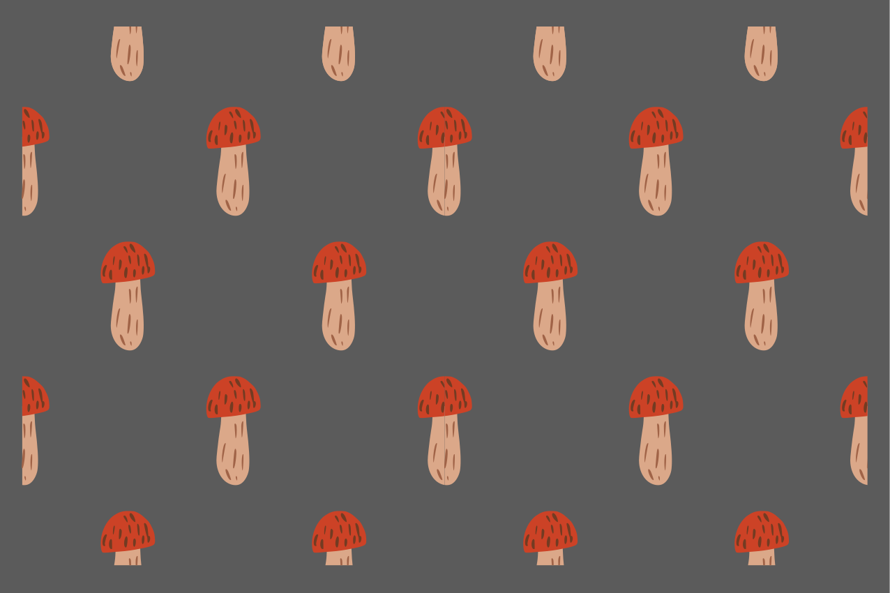 Original placemat mushroom design elements - TenStickers