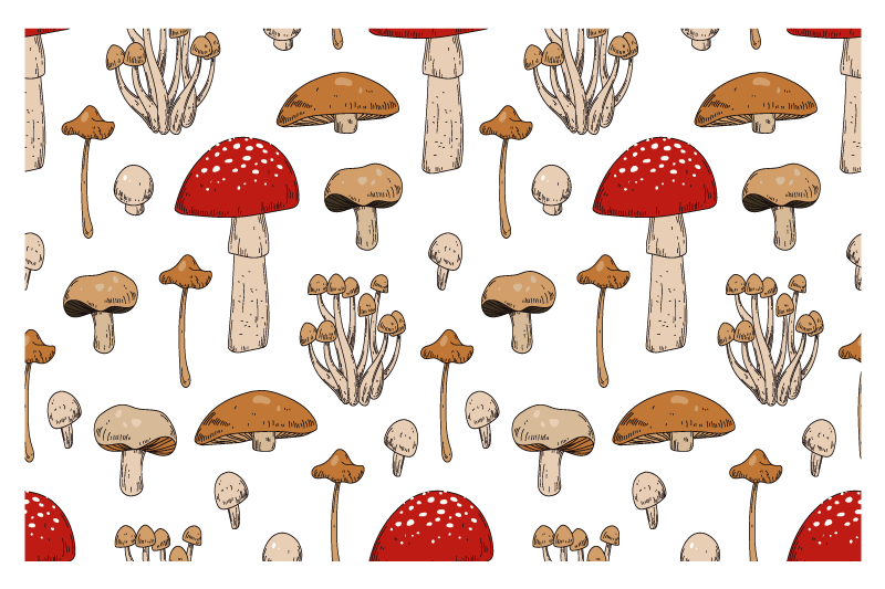 Original placemat mushroom design - TenStickers