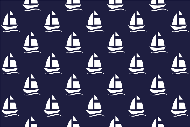 Navy blue nautical pattern original placemats - TenStickers
