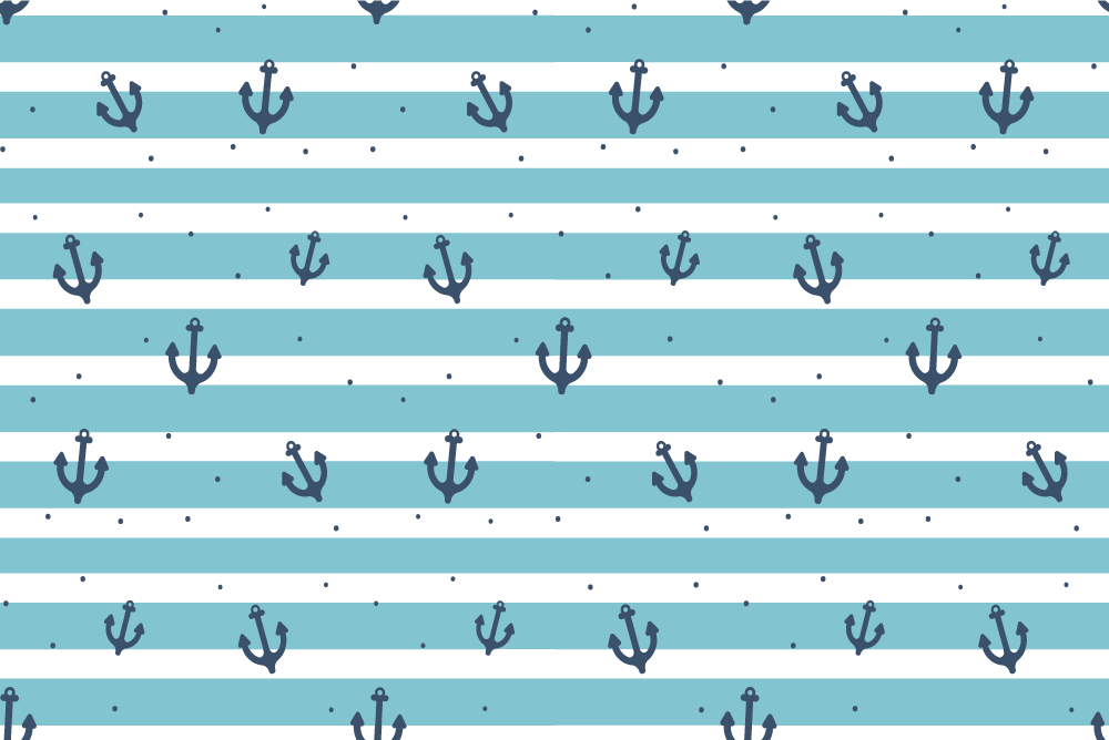 Original placemat with anchor pattern stripes - TenStickers