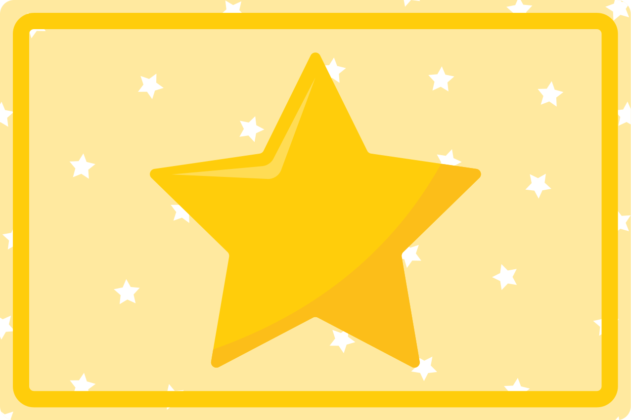 Yellow classic star home placemats - TenStickers