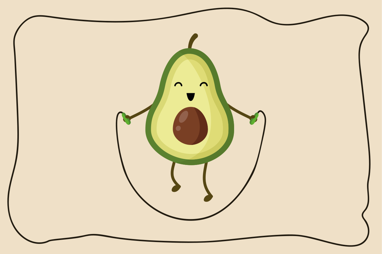 Children placemat happy avocado jumper - TenStickers
