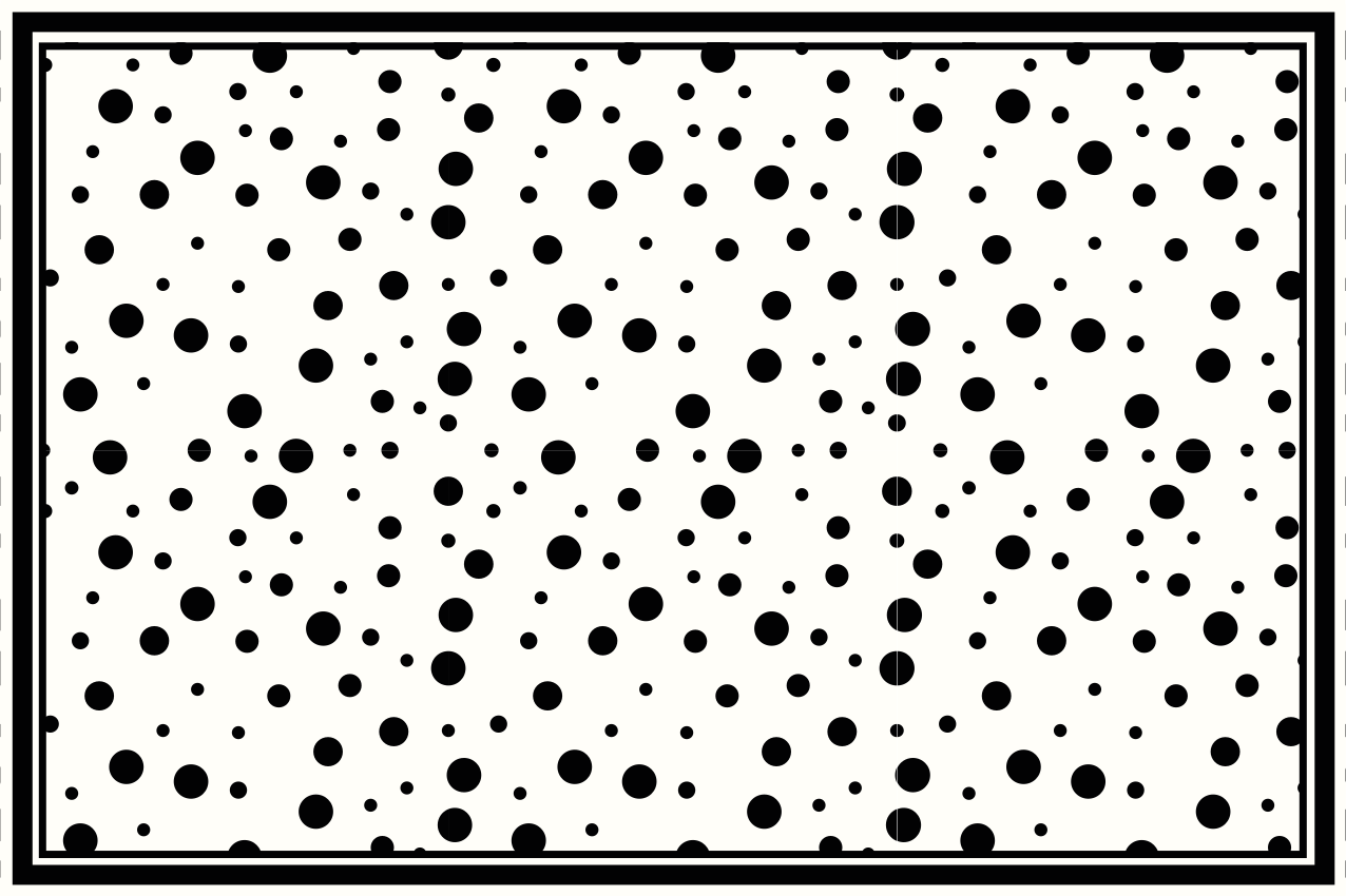 Black polka dots on white home placemats - TenStickers