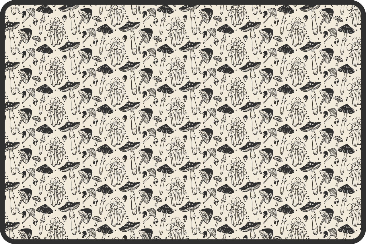 Original placemat mushroom pattern design - TenStickers