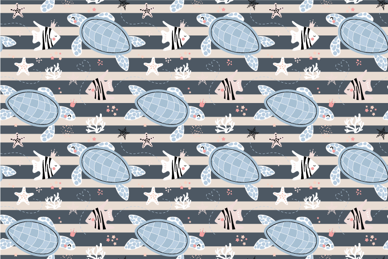Children placemat turtle pattern joy - TenStickers