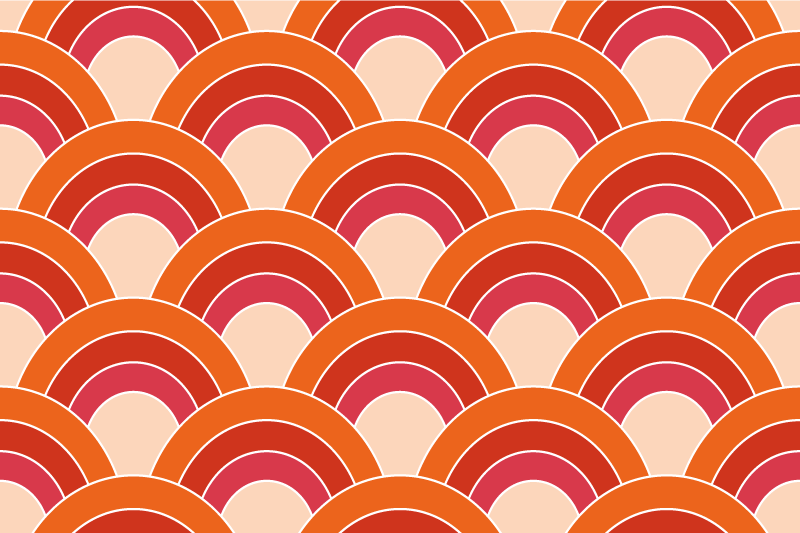 Geometric  groovy pattern original placemats - TenStickers