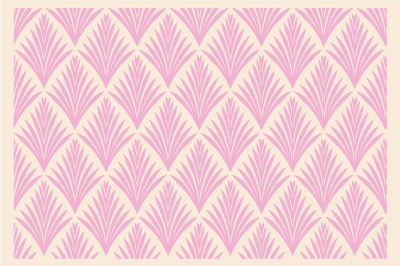 Pastel palm retro pattern original placemats - TenStickers