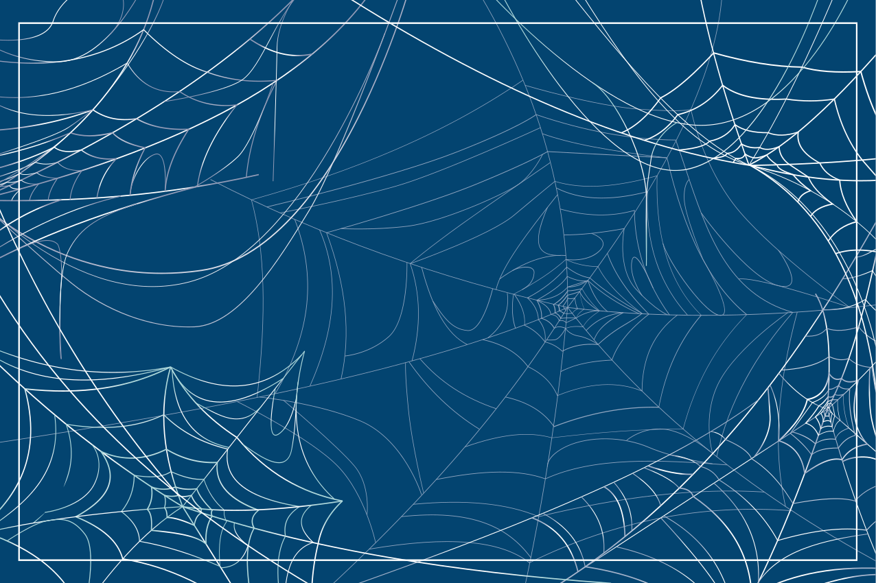 Blue halloween cobweb Halloween placemats - TenStickers