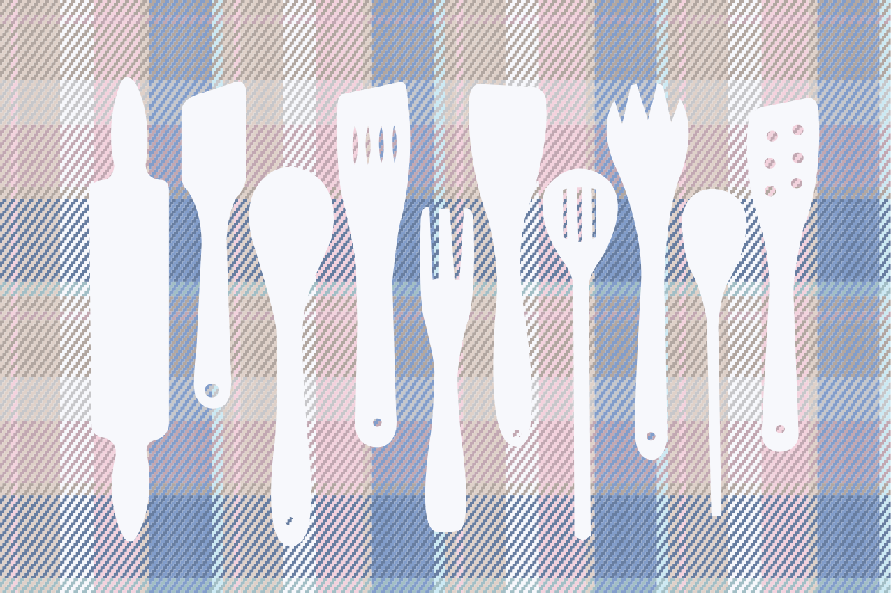 Modern placemat with checked table surface - TenStickers