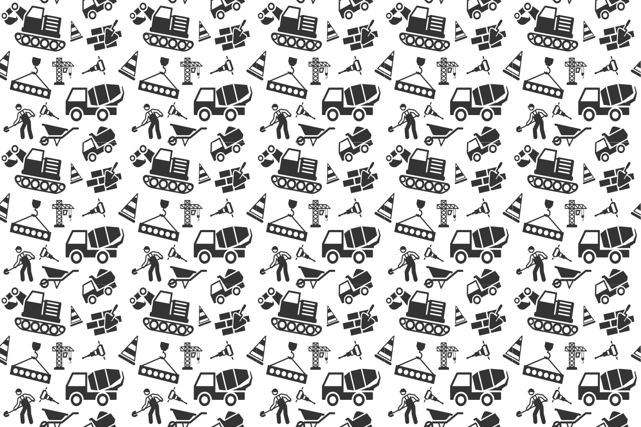 Children placemat with construction themed designs - TenStickers