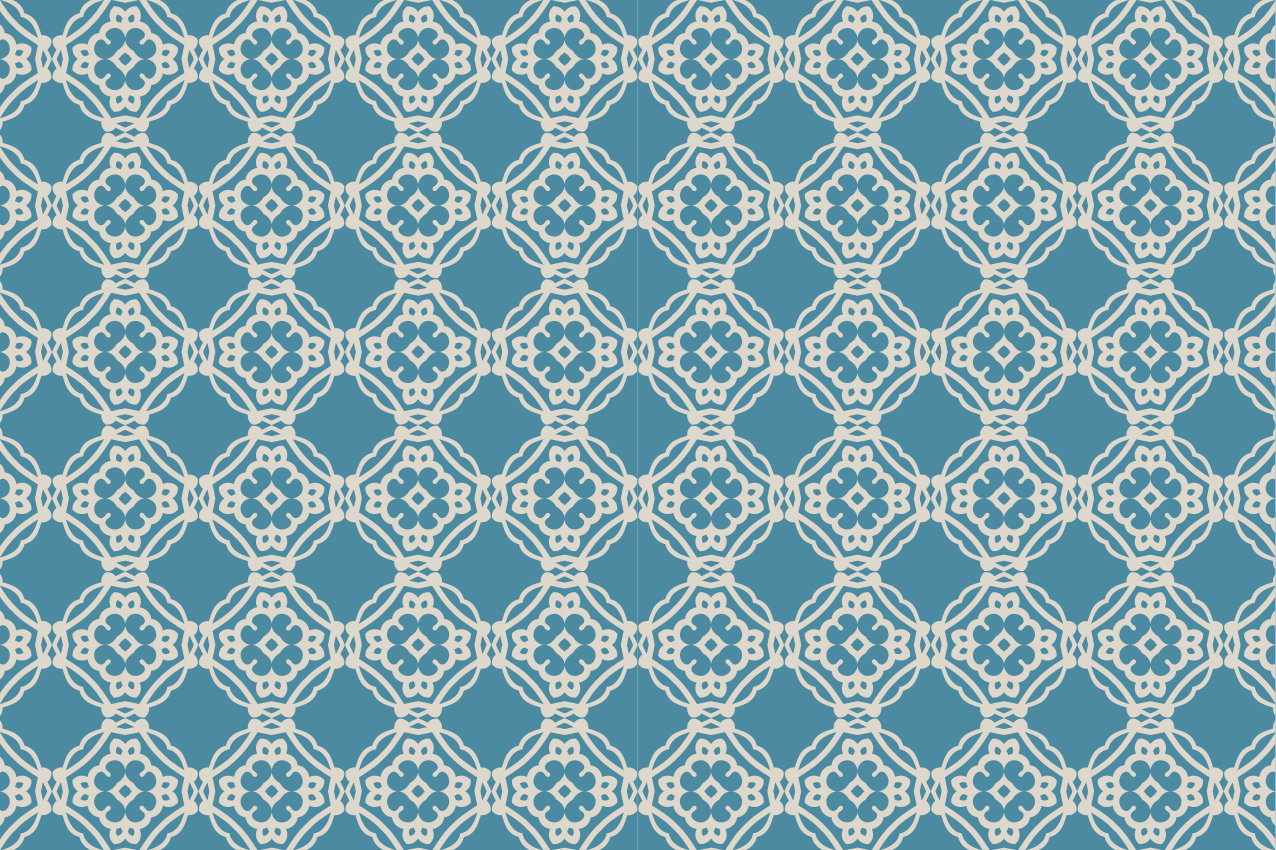 Antique vintage blue and white placemats - TenStickers