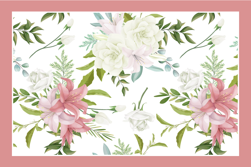 Original placemat floral pattern centerpiece - TenStickers
