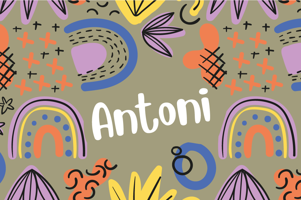 Personalizable placemat with colorful name design - TenStickers