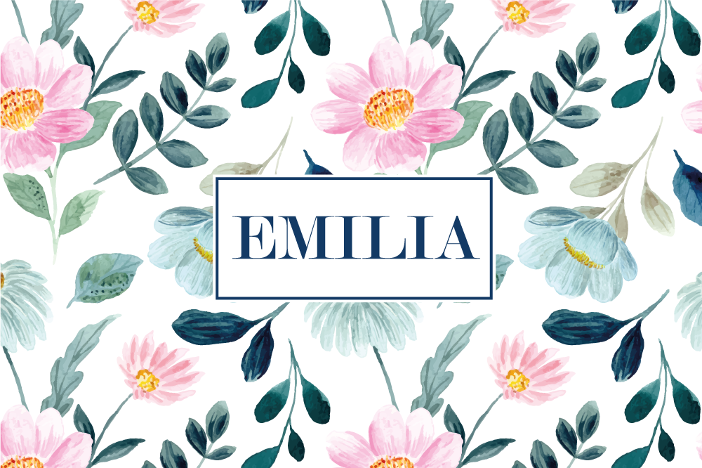 Personalizable placemat personalized floral placemat - TenStickers