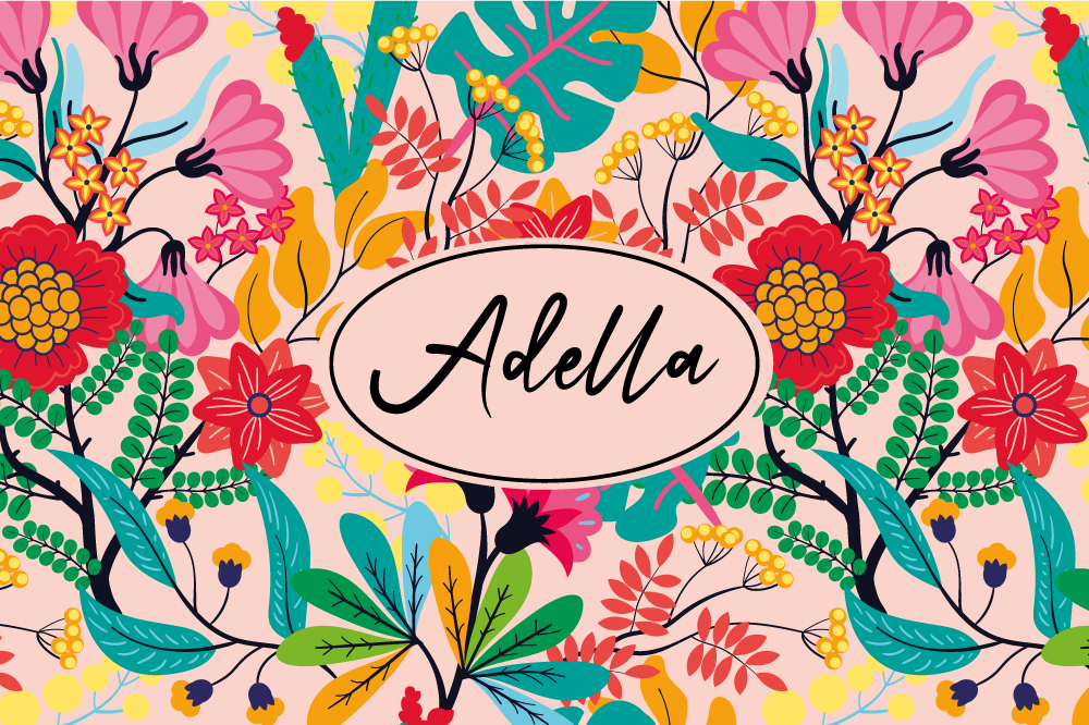 Vintage colors flower personalised place mats - TenStickers