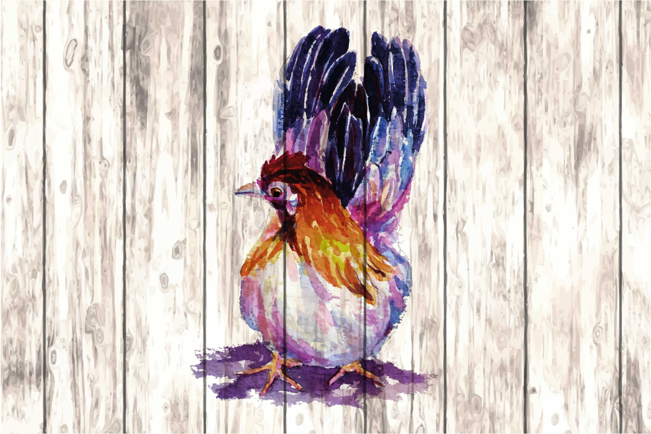 Original placemat colorful bird design - TenStickers