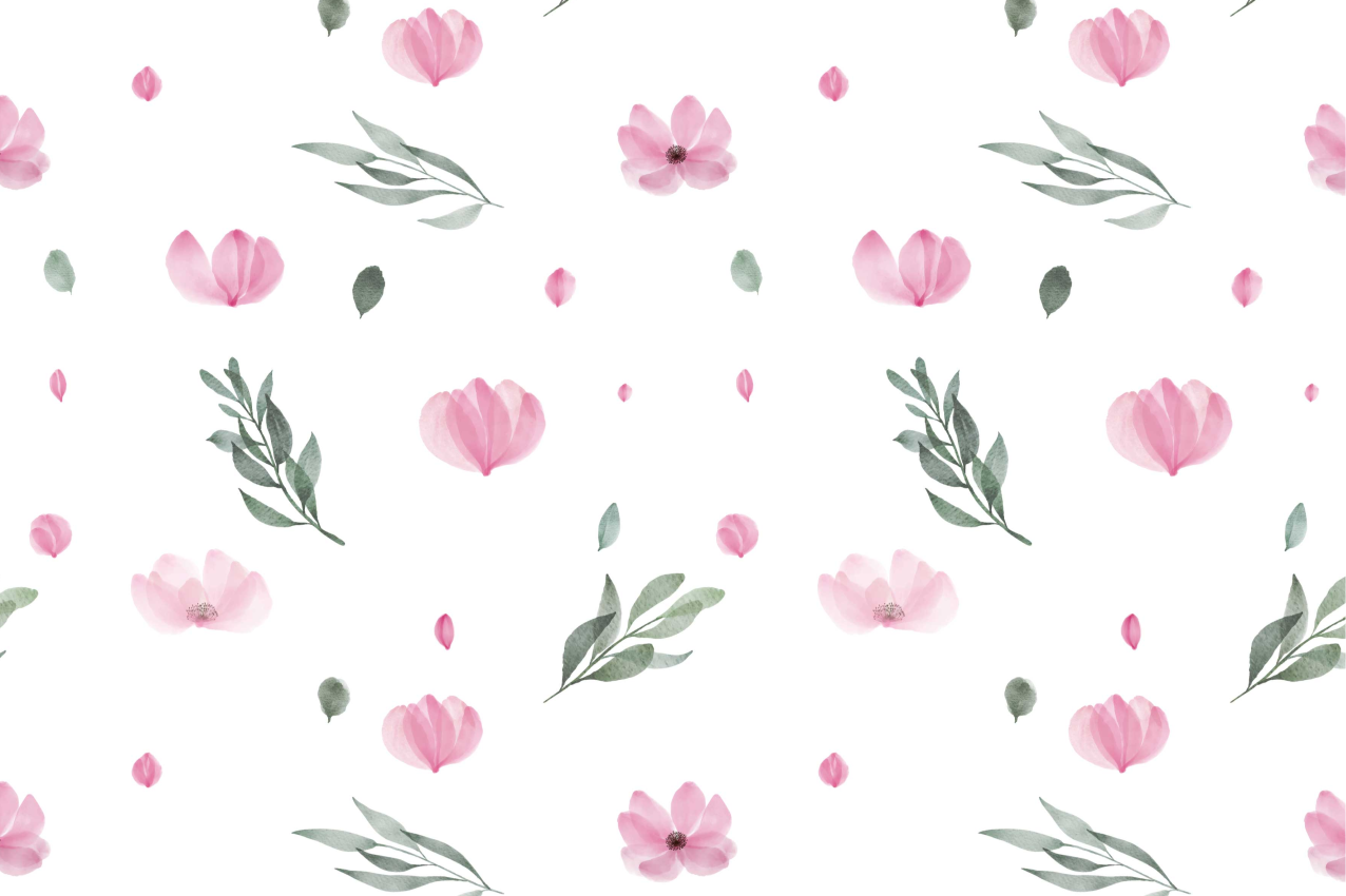 Christmas placemat floral design in soft colors - TenStickers