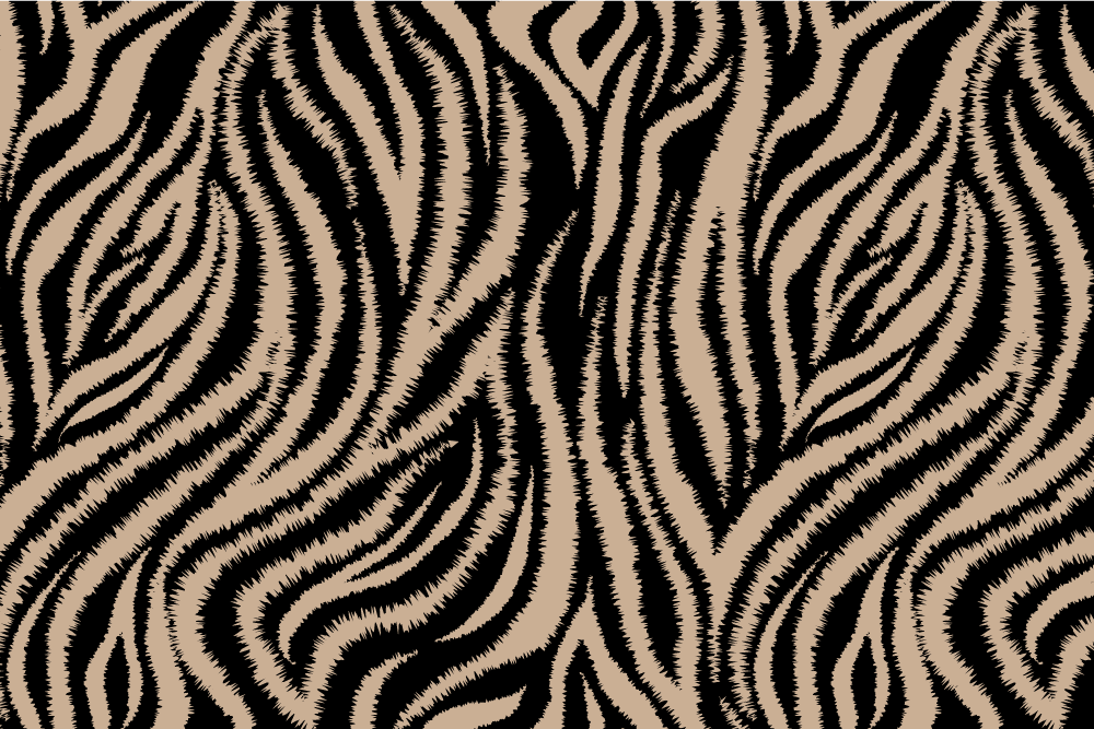 Zebra patterned surface placemat - TenStickers