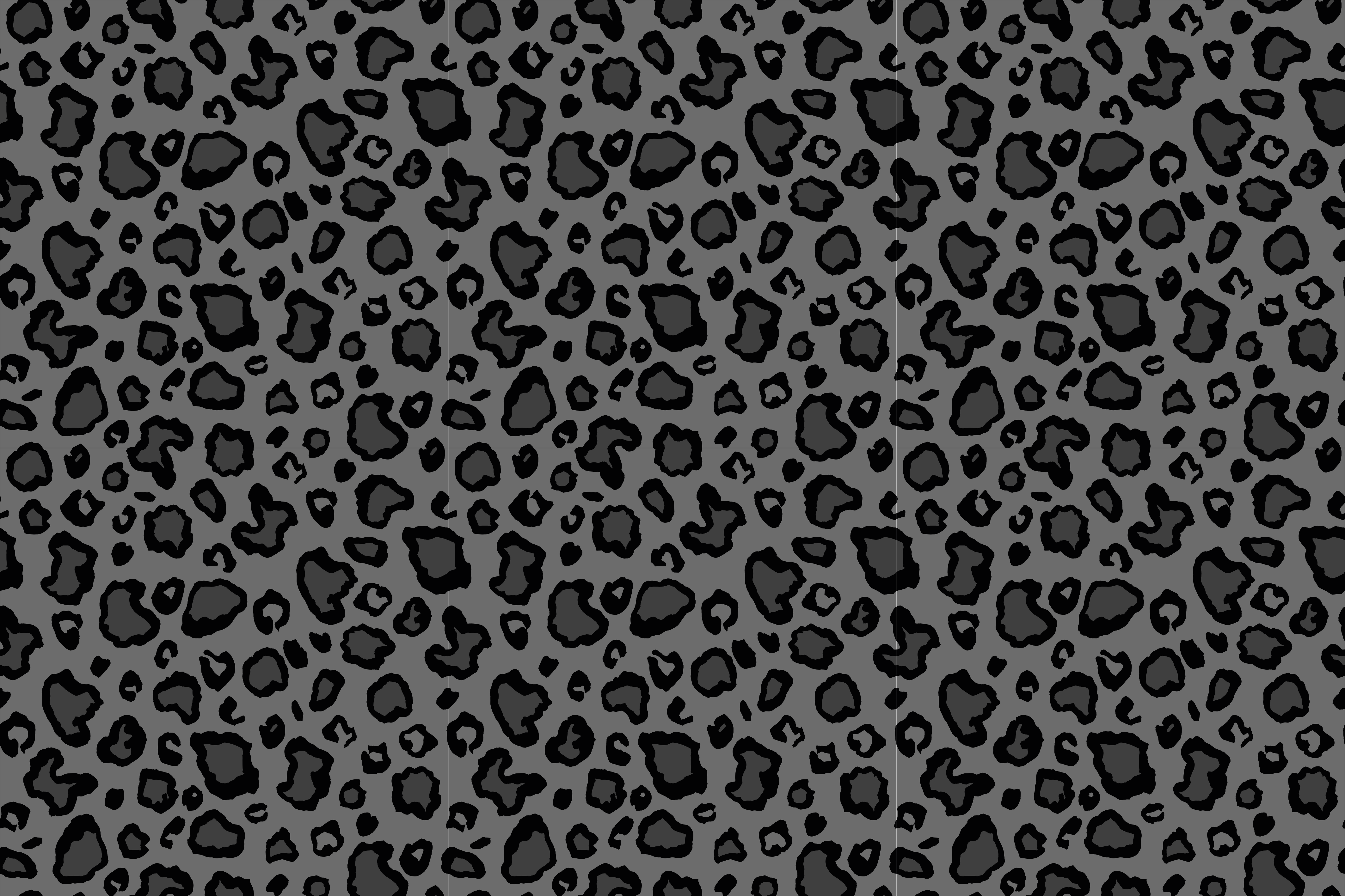 Dark gray and black leopard pattern placemats - TenStickers