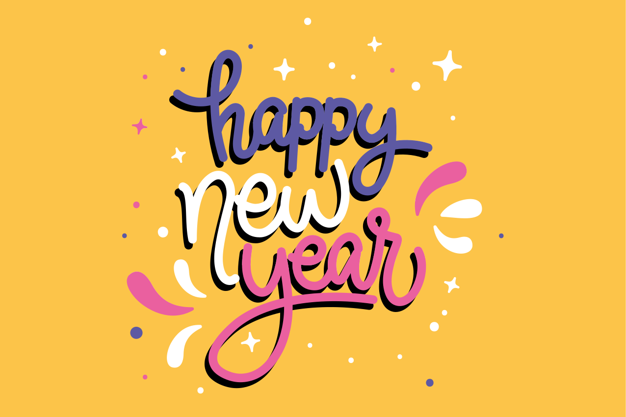 Christmas placemat happy new year design - TenStickers