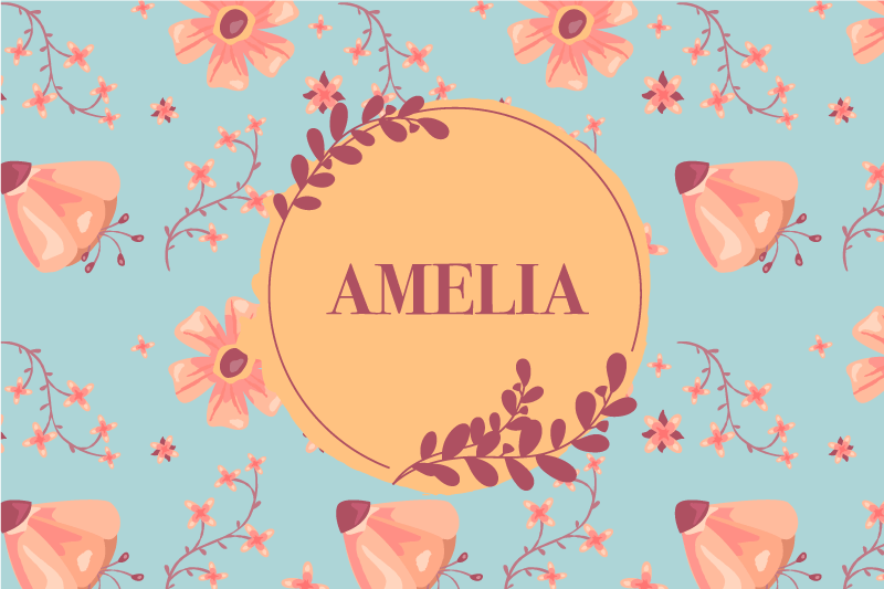 Personalizable placemat botanical name design - TenStickers