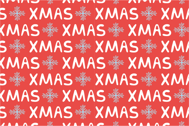 Christmas placemat festive red xmas design - TenStickers