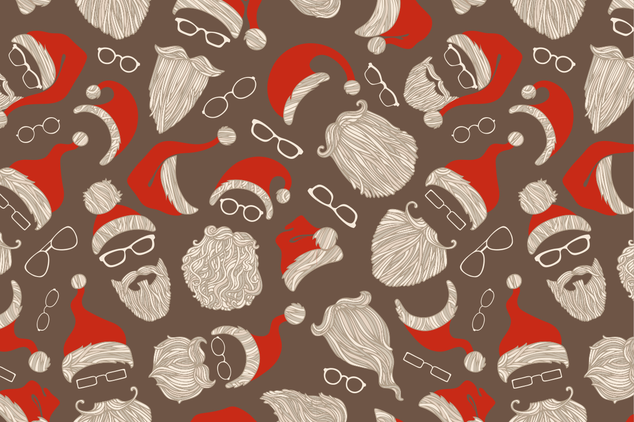 Vintage Santa Claus face Christmas placemats - TenStickers