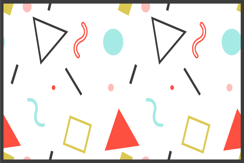 Cool colorful geometric shapes kids placemat - TenStickers