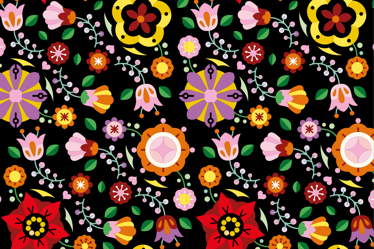 Polish folklore patterns rectangular place mats - TenStickers