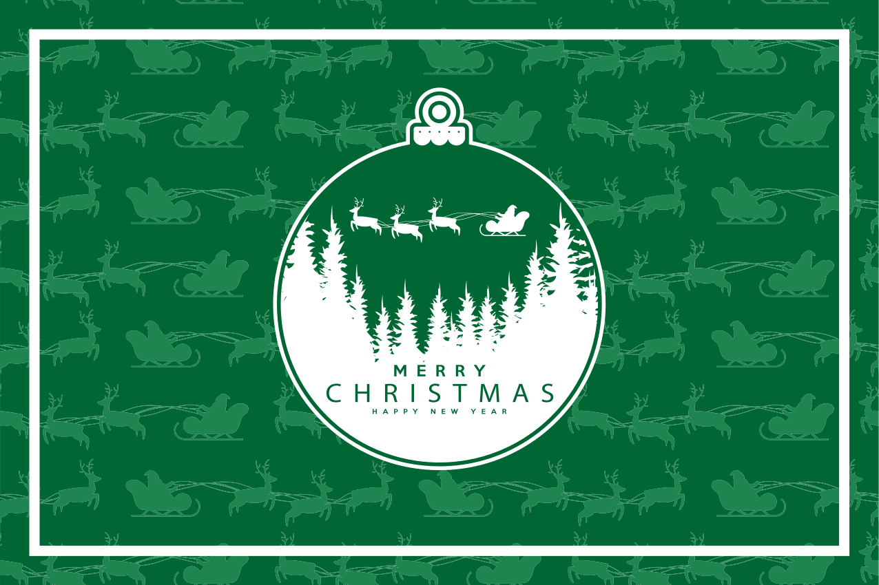 Ball with details Christmas placemats - TenStickers