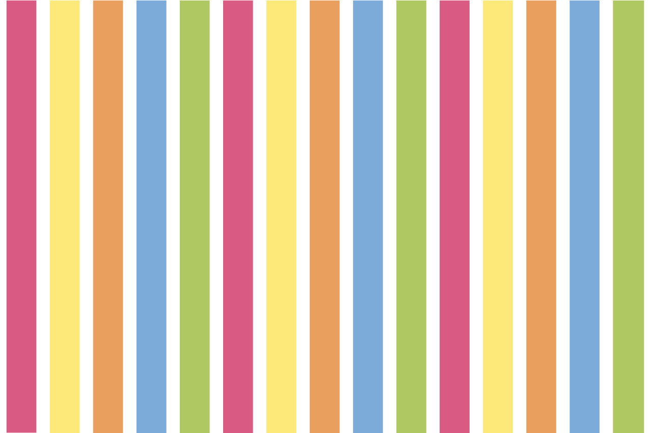 Horizontal multicolor striped modern placemats - TenStickers