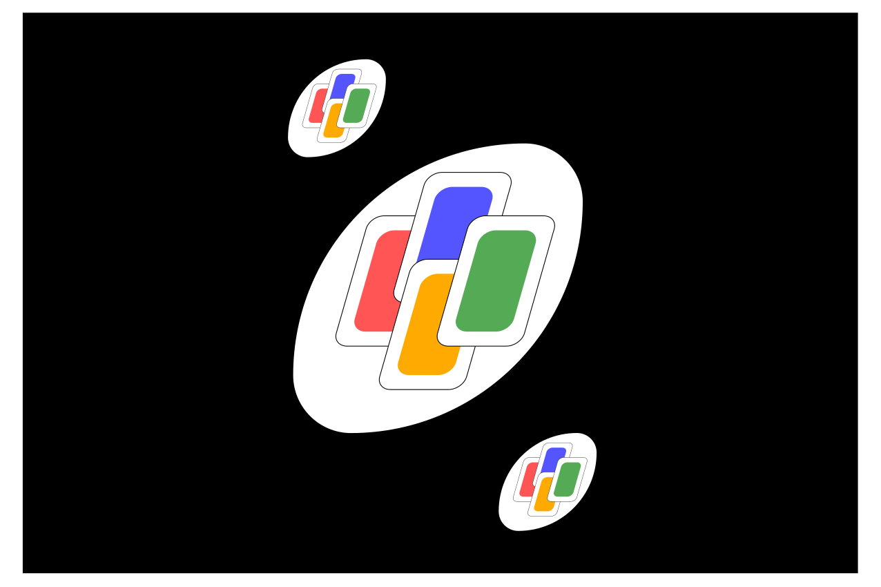 Original placemat vibrant geometric shapes - TenStickers