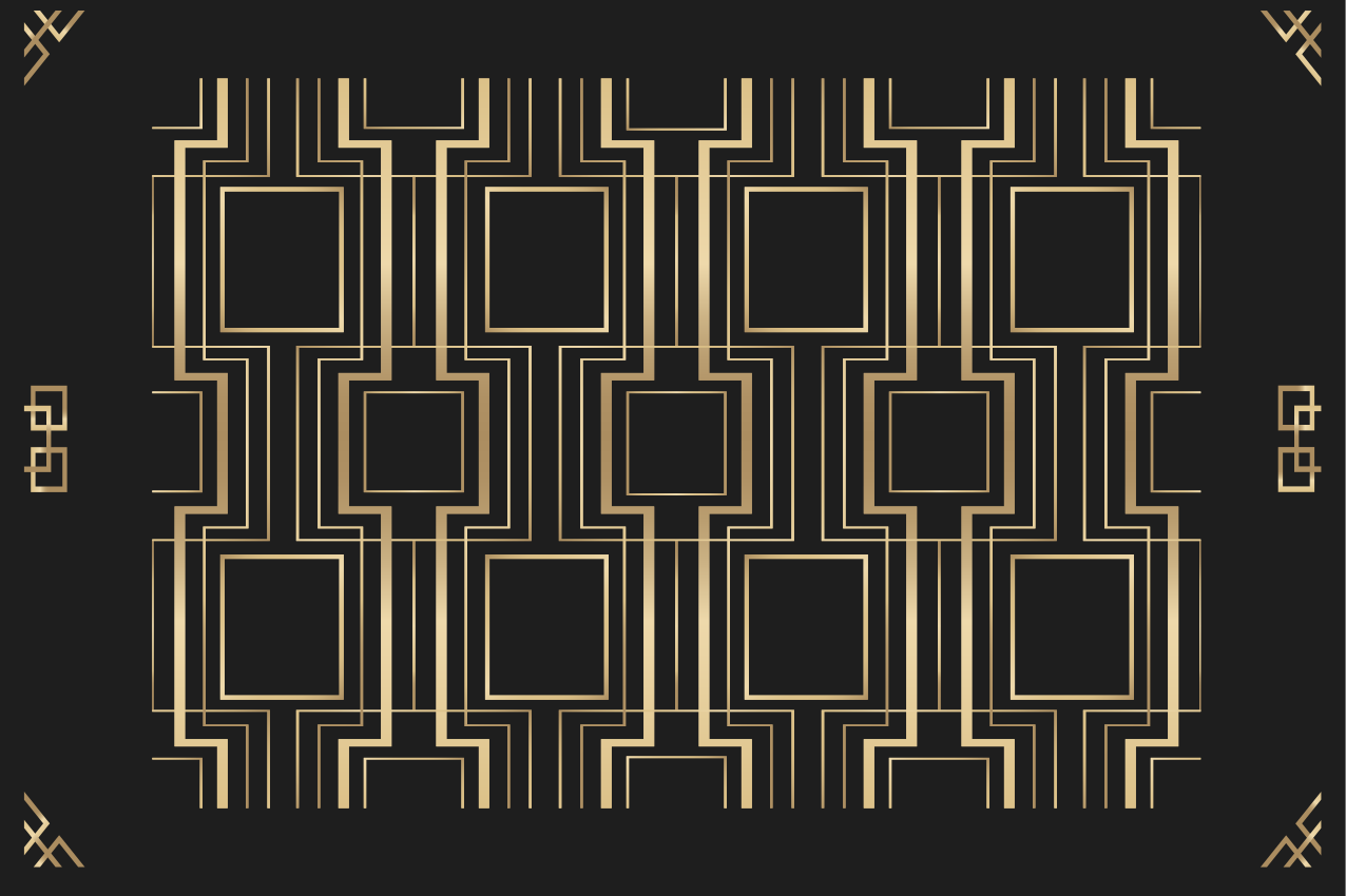 Modern placemat geometric black design - TenStickers