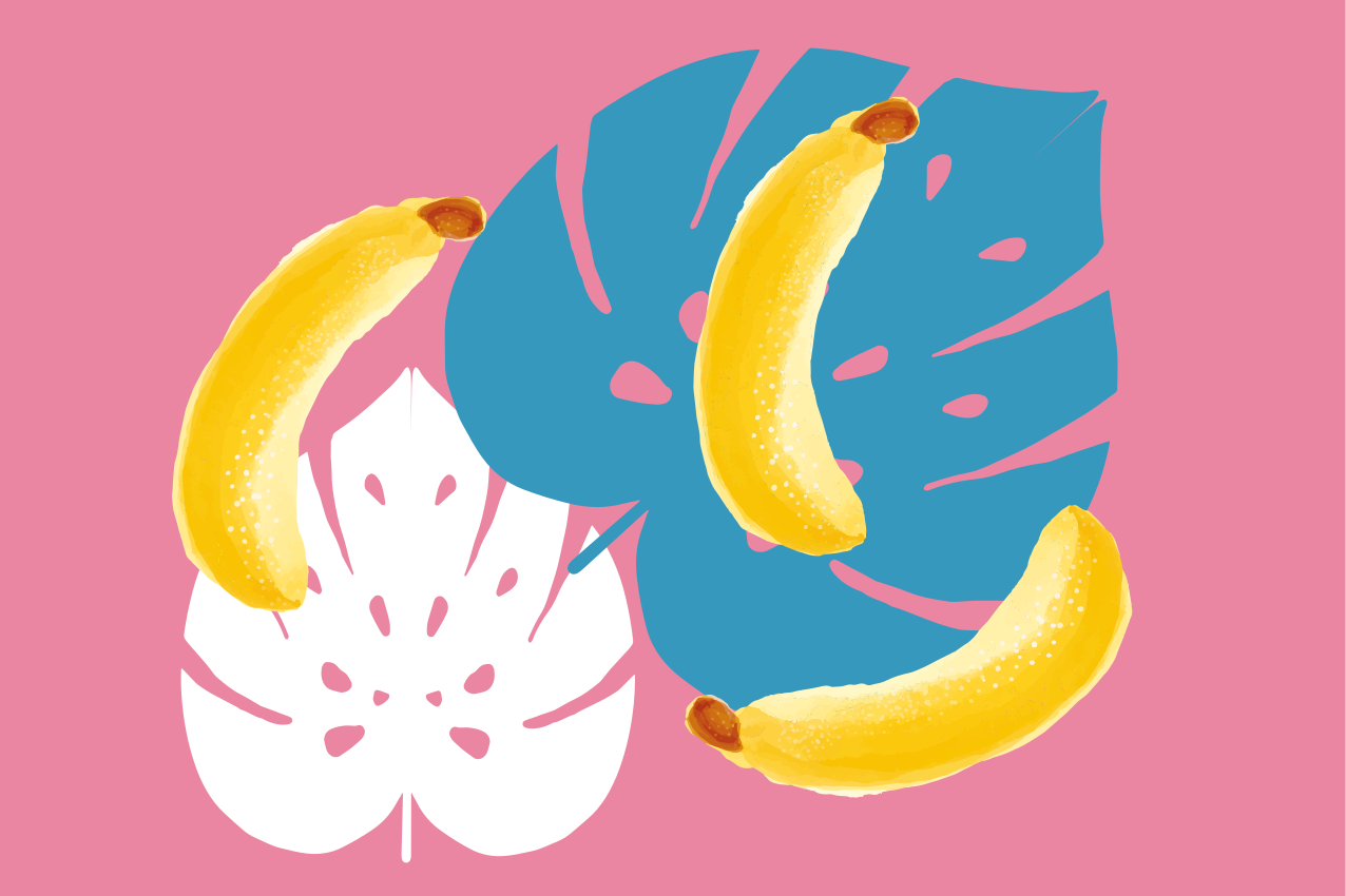 Children placemat tropical banana design - TenStickers