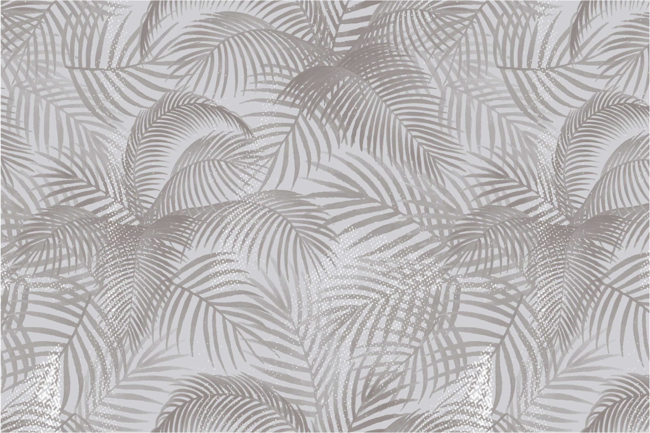 Gray 80's elegant botanical original placemats - TenStickers