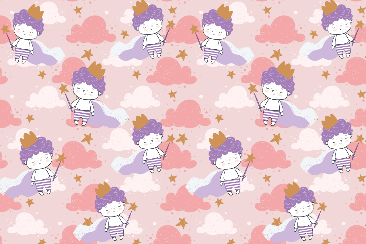 Children placemat with cute animated characters - TenStickers