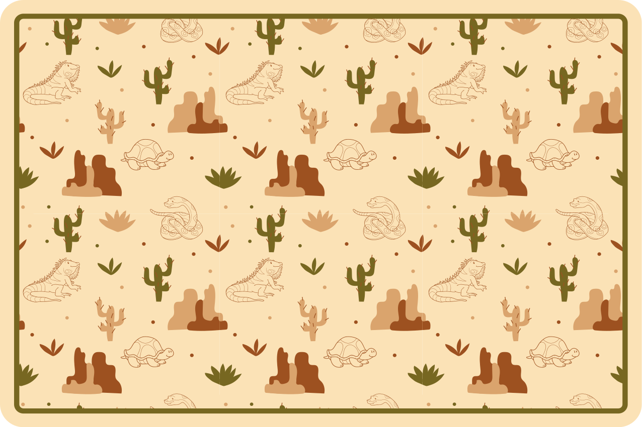 Children placemat desert animals design - TenStickers