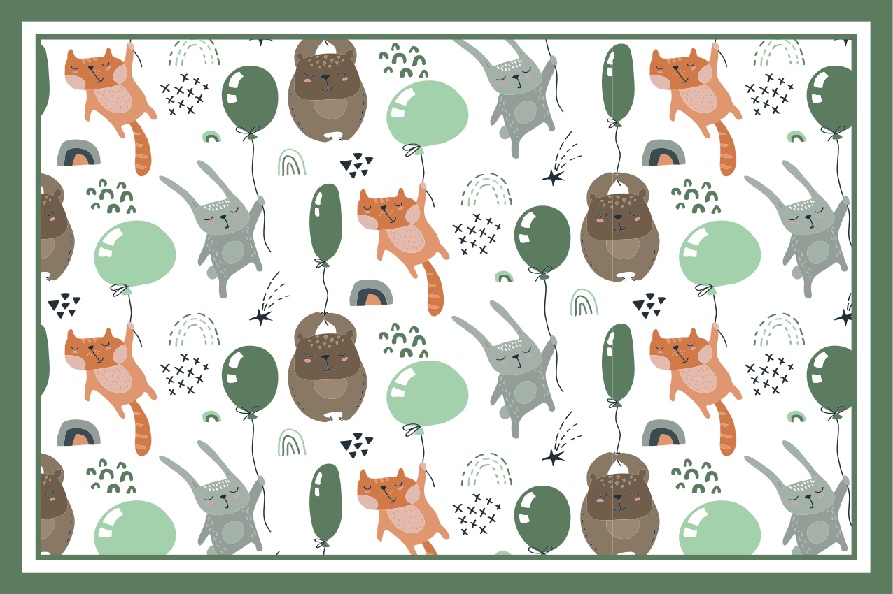 Children placemat with fun animal designs - TenStickers
