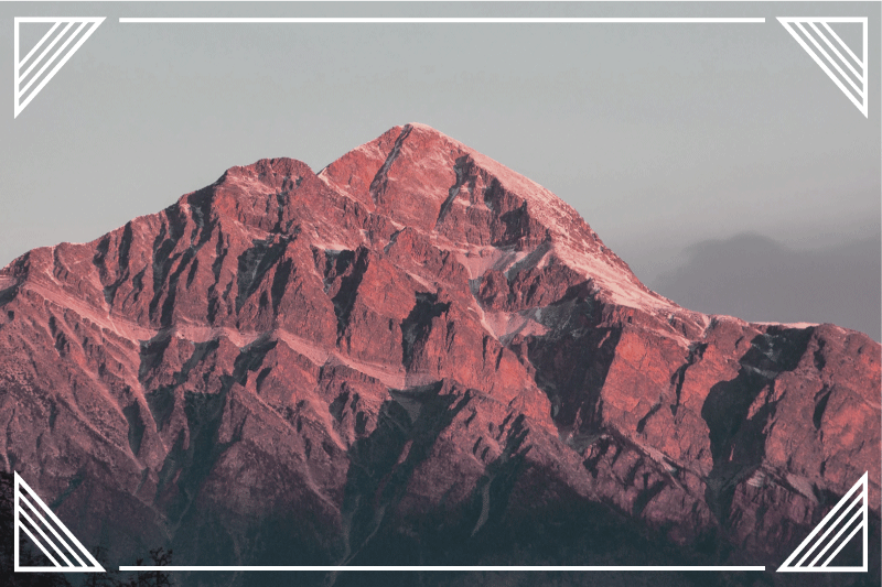 Modern placemat mountain landscape calm - TenStickers