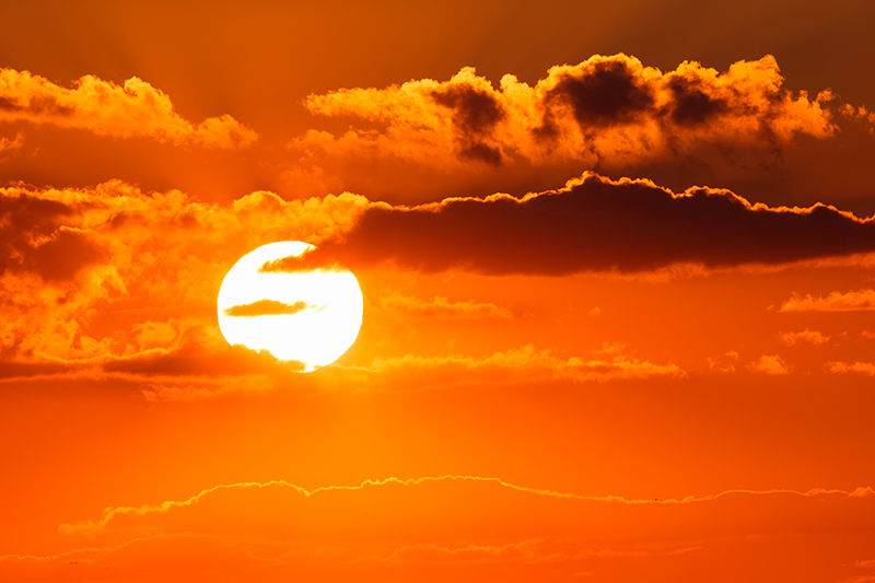 Modern placemat sunset sky landscape - TenStickers