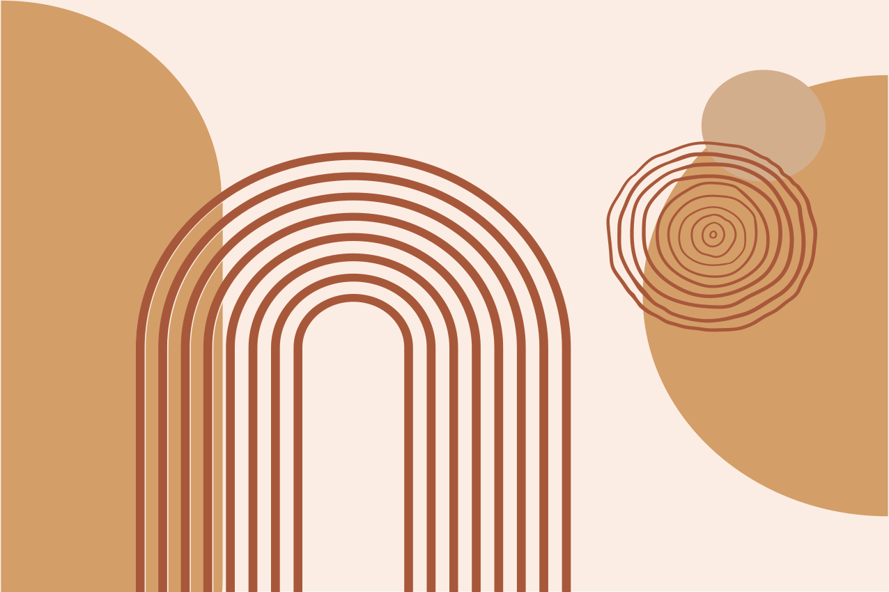 Modern placemat with layered curved design - TenStickers