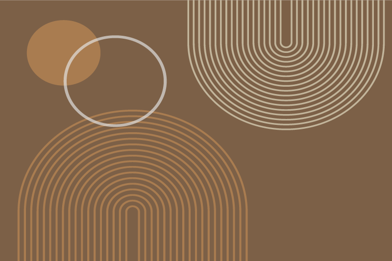 Warm geometric arches modern placemats - TenStickers