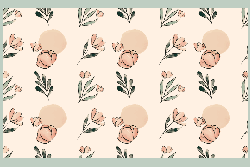 Original placemat with floral motif design - TenStickers