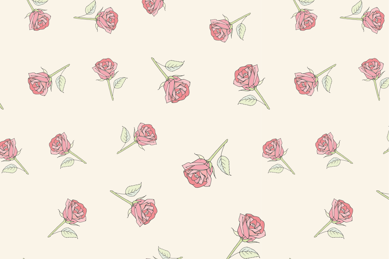 Romantic vintage rose pattern elegant placemats - TenStickers