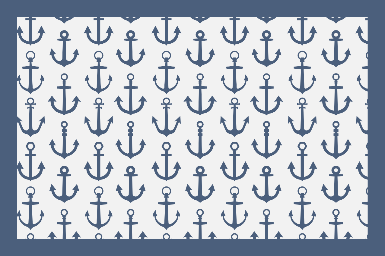 Original placemat with anchor pattern design - TenStickers