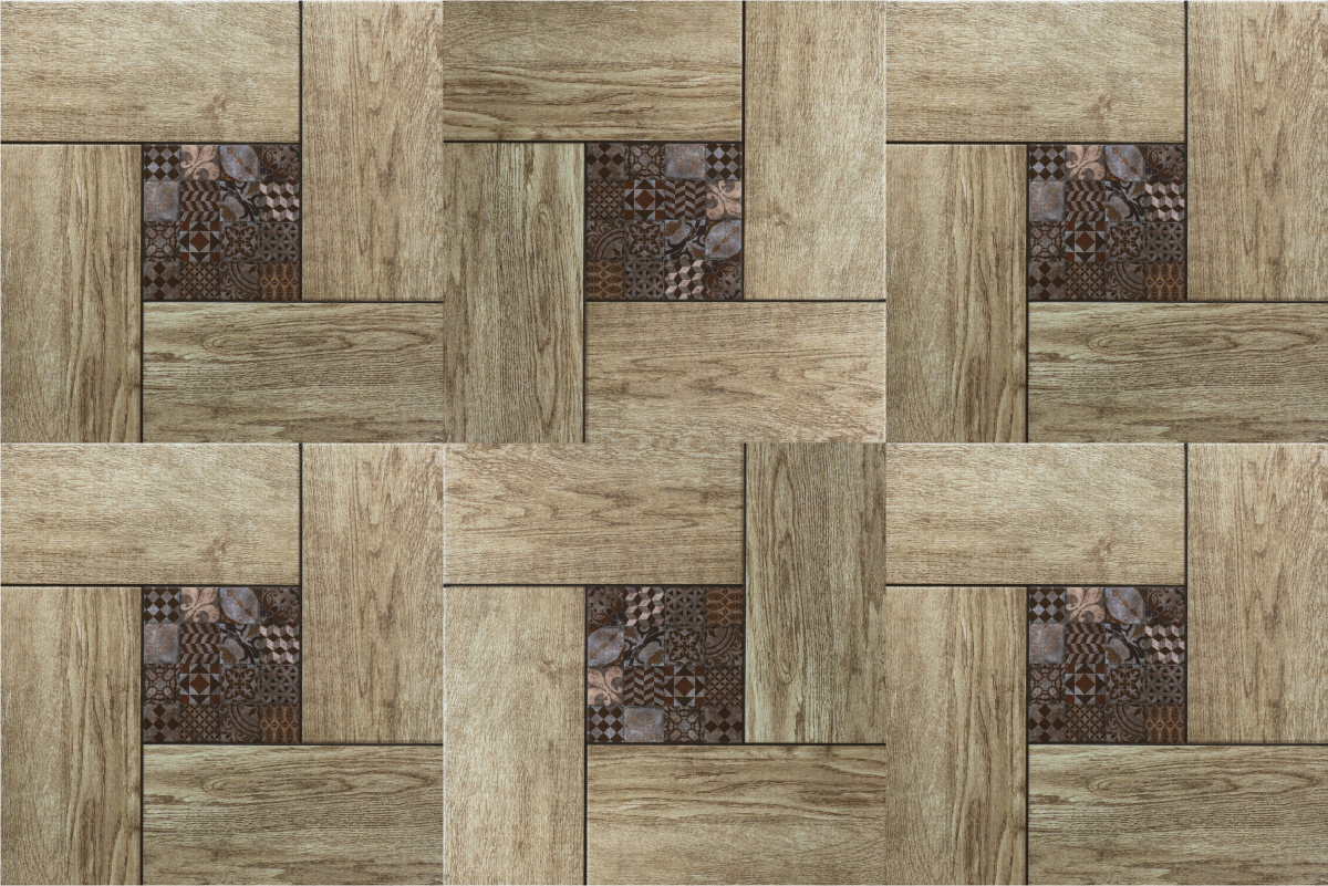 Wooden pattern surface placemat - TenStickers